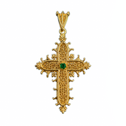 Croix d'estaing avec 1 emeraude