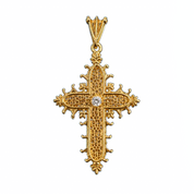 Croix d'estaing avec 1 diamant
