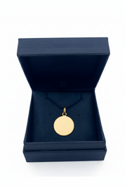 Médaille Saint Christophe sauveur OR BLANC 18 carats / 15 mm