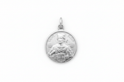 Médaille Saint Eloi en or blanc